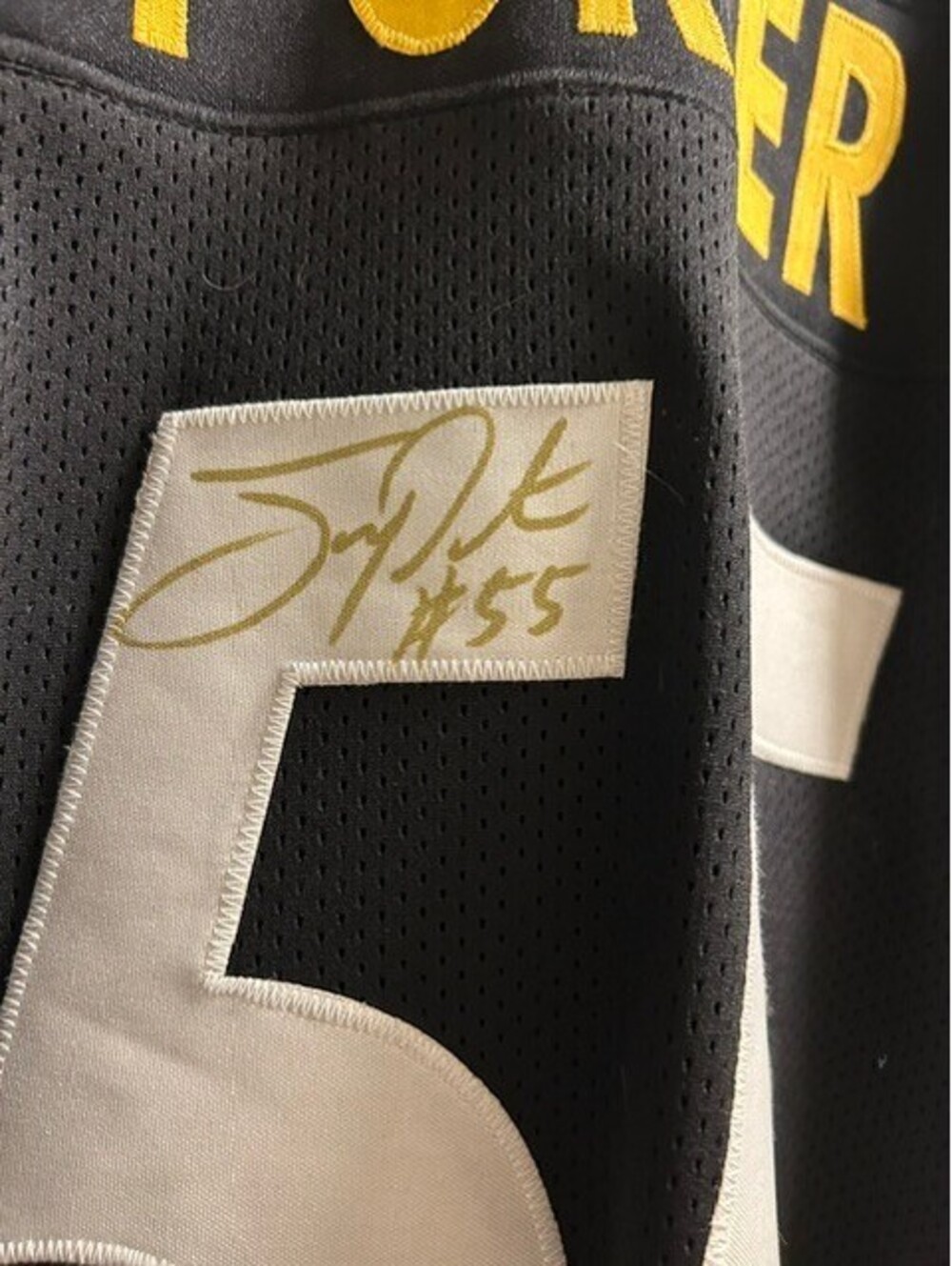 Signed Pittsburgh Steelers #55 Porter Football Jersey